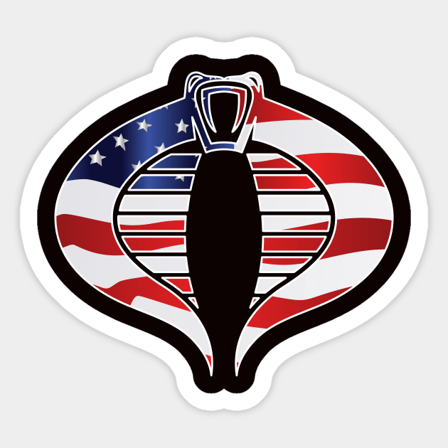 Cobra Flag Sticker by manospd